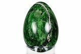Vibrant, Green Polished Chrome Diopside Egg - Russia #243561-1